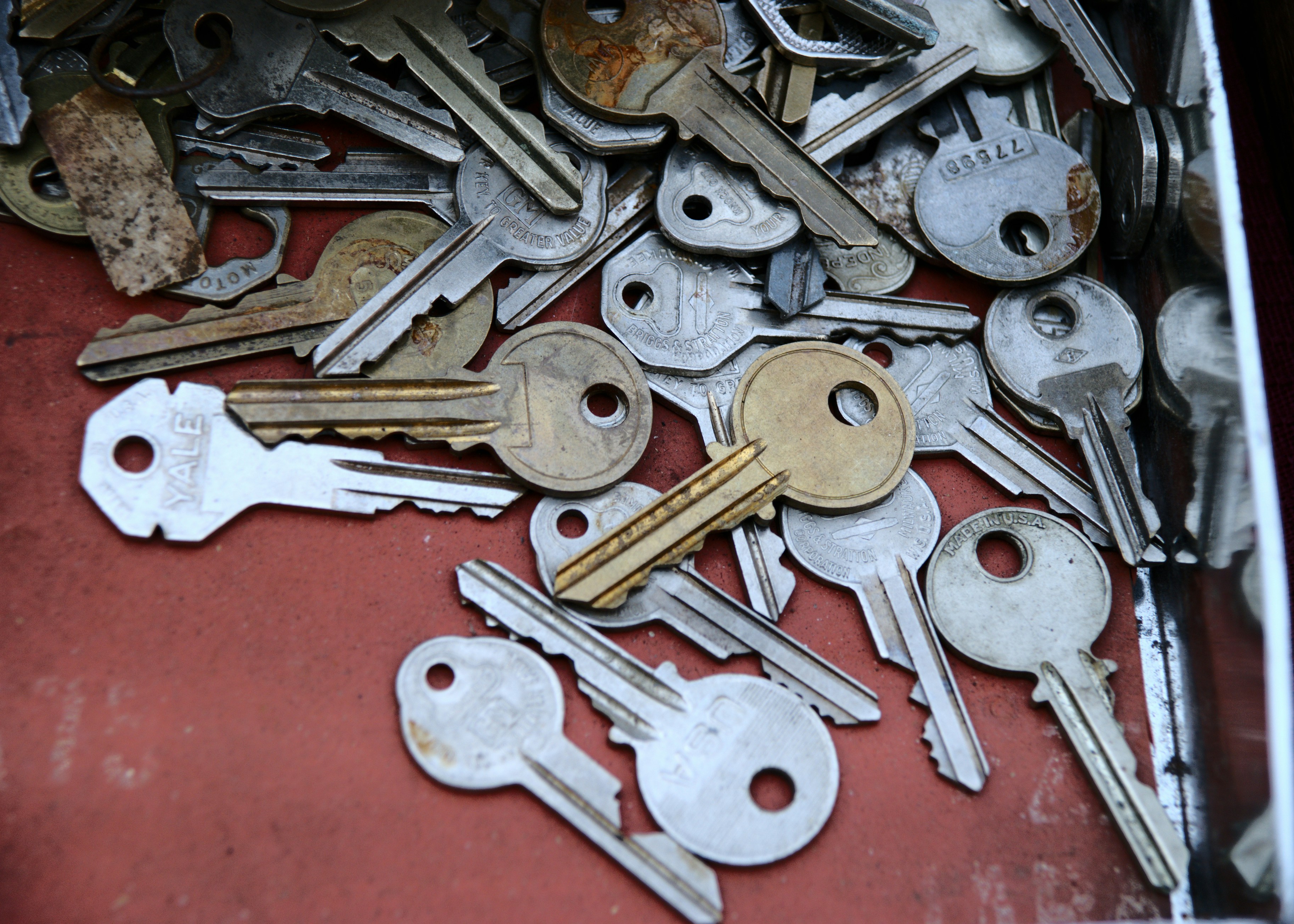 Assorted old keys — re-key locksmith service in Brownwood TX by A-1 Locksmith Shop